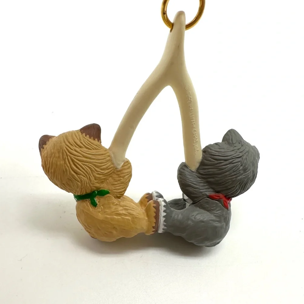 Hallmark Cat Ornaments 1990-1992 Meow Mart, Basket Bell Players, Holiday Wishes
